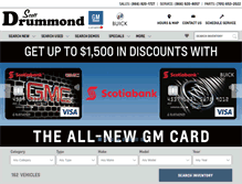Tablet Screenshot of drummondmotors.ca